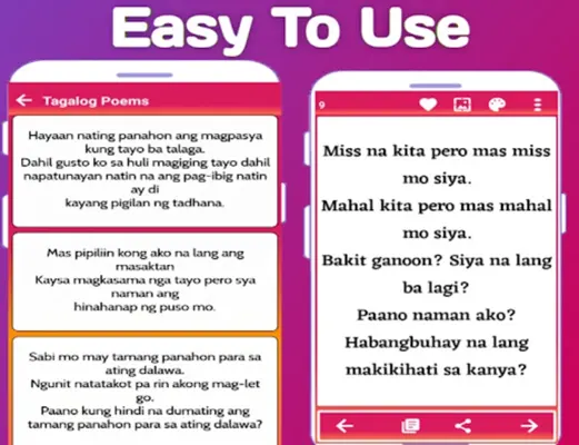 Tagalog Love android App screenshot 5